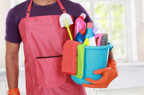 Deep cleaning of an empty rental property before new occupants arrive
