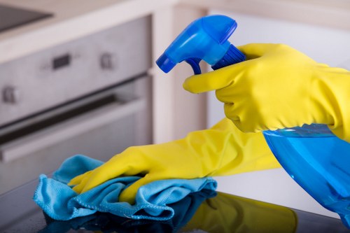Sanitized lift area included in communal area cleaning