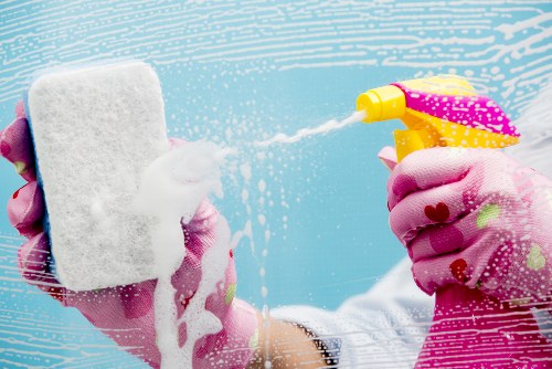 Professional deep cleaning service preparing a refreshed room