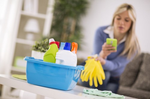 Business cleaning services for a modern workplace interior